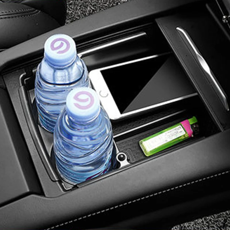 

My Good CarCar central armrest box Interior Accessories Stowing Tidying Center Console Organizer Black For Tesla Model S Model X