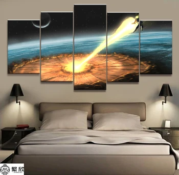 

Home Decor Modular Picture Canvas Painting 5 Piece Dragon Ball Super Animation Poster Wall For Living Room Canvas wholesale