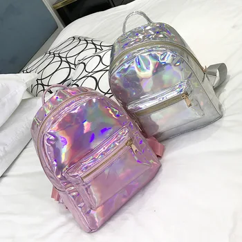 

Holographic Backpack Reflective Laser Bag Backpack Harajuku Soft Girl Personality Backpack New Women Backpack Mini Travel Bags