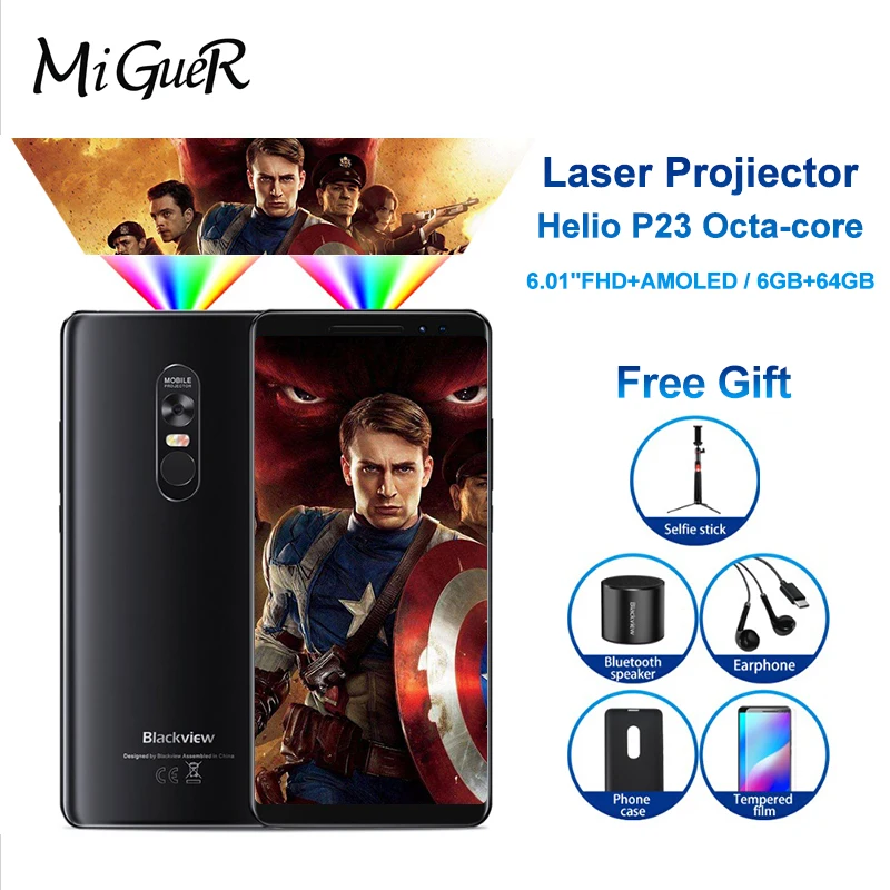 Blackview MAX1 последняя модель Мини проектор передвижной домашний кинотеатр Android 8 1 4680