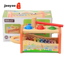 Деревянная музыкальная игрушка-пазл для раннего развития, детский ударный шарик, пианино, Многофункциональная игрушка Jooyoo