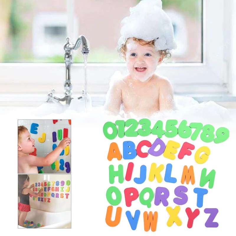 36 шт. образование алфавит обучающая игрушка Ванна Ванная комната буквы числа из пенопласта