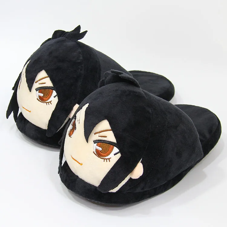 

Kuroshitsuji Slipper Winter warm Indoor cotton shoes Soft Plush Stuffed Toys Cute Animal Home slippers Unisex Slides New Gift