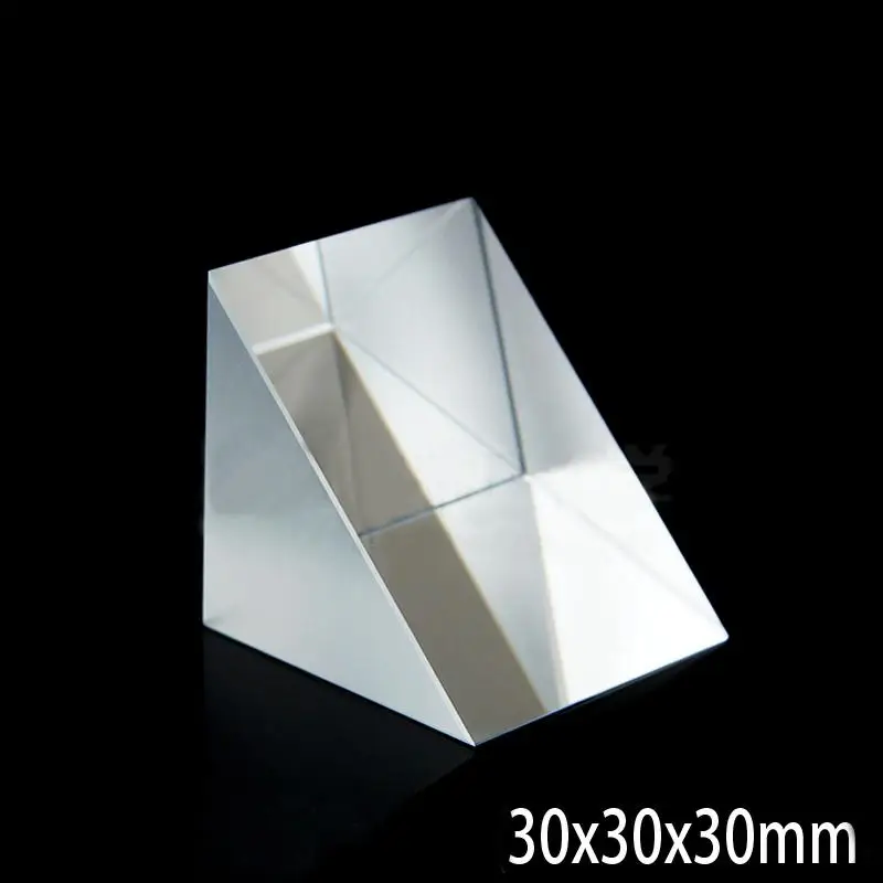 Размер: 30x30x30 мм оптический Стекло классического стиля с треугольной lsosceles под прямым углом K9 призмы для очистки объектива