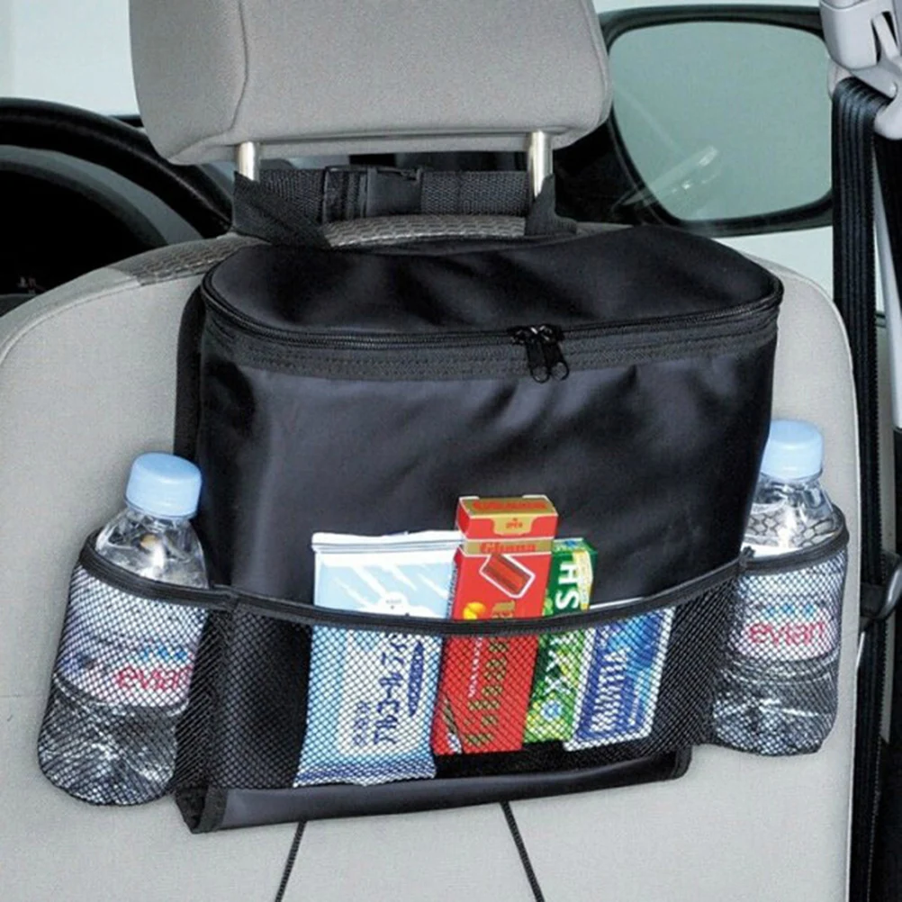 

Auto Back Seat Organizer Multi Pocket Travel Storage Bag Car Back Of Seat Cooler Bag (Black)