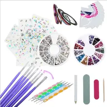 Дизайн ногтей Губка для украшения буферный блок Маникюр Полировка Шлифовальные Файлы кристаллы кисти для ногтей лак DIY наборы инструментов инструмент для дизайна ногтей