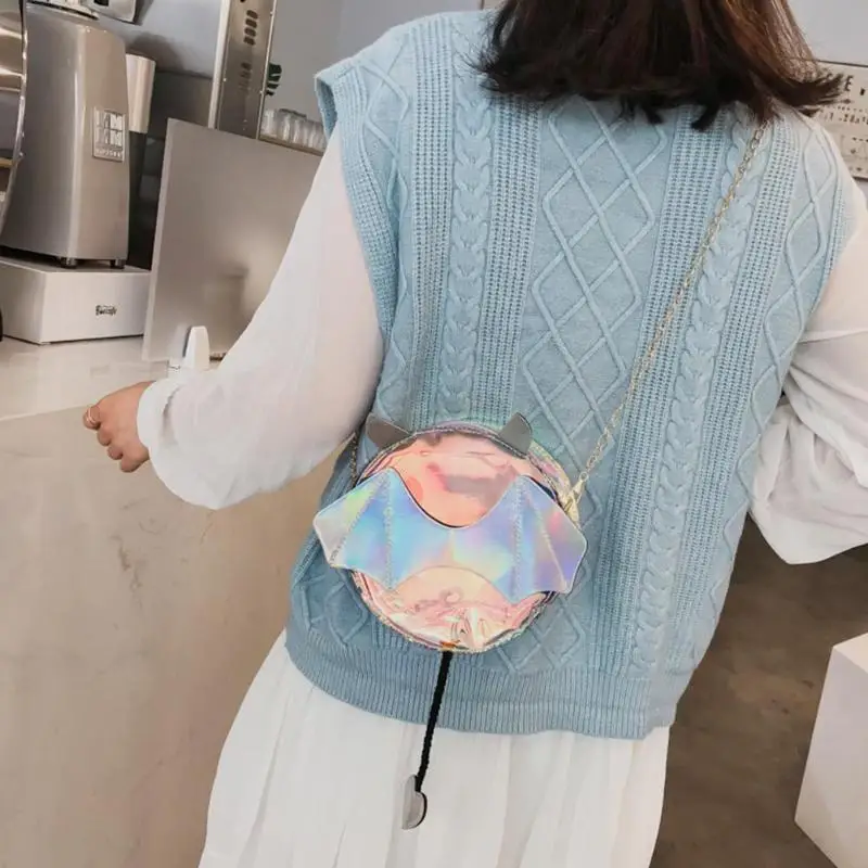 

Sequins Mini Bag for women 2019 Creative Evil Teenage Girls School Travel Zipper PU Leather Shoulder Bags mochila feminina