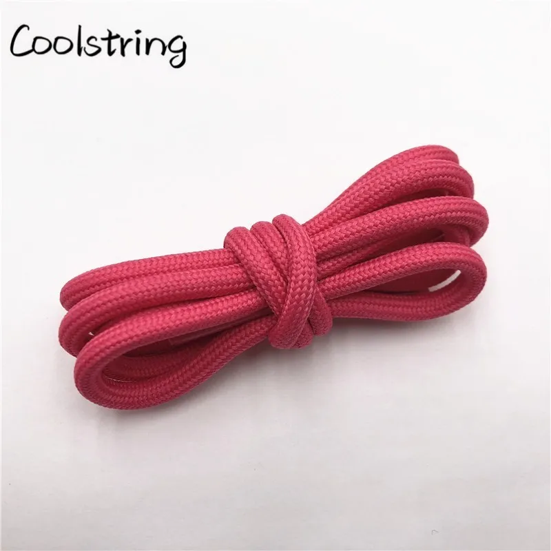 Coolstring Solid Color 0.5cm Polyester Salmon Round Shoelaces Unisex Women Men Sneaker Shoestring Running Colors Cord Rope Laces