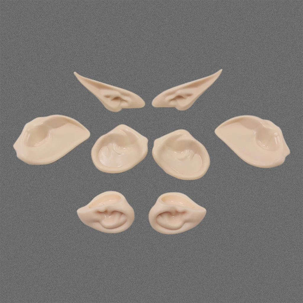 

2 Pieces 1:6 Resin Doll Ears Paste Come With the Reusable Paste Set for Blythe 12inch Doll Accessories