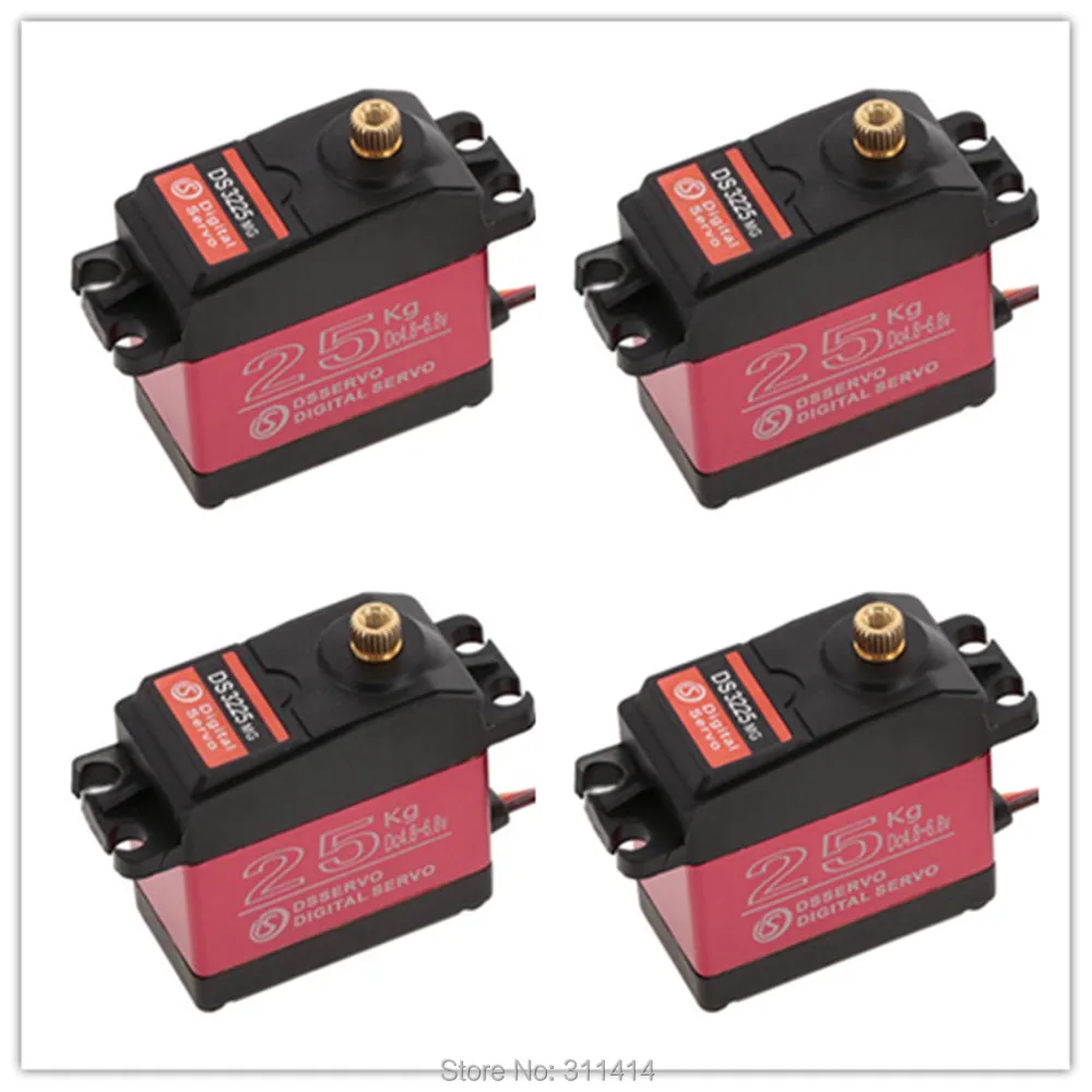 

4pcs/lot DS3225MG Update RC Servo 25KG Full Metal Gear Digital 180 270 Degrees Servo Waterproof Version For Baja Cars RC Toys