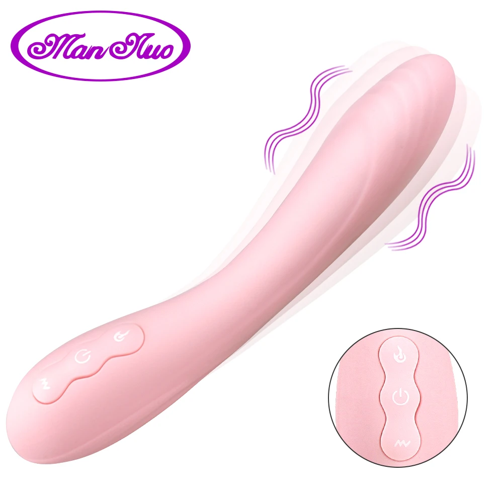 Heatable Dildo Vibrators Rechargeable Thread Magic Wand Vagina font b Pussy b font Massager 10 Frequency