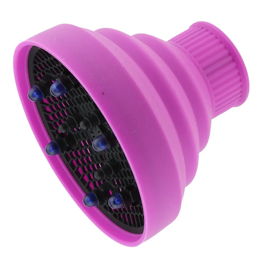 Универсальный складной нано силикагель фен для волос диффузор парикмахерский инструмент для укладки-фиолетовый