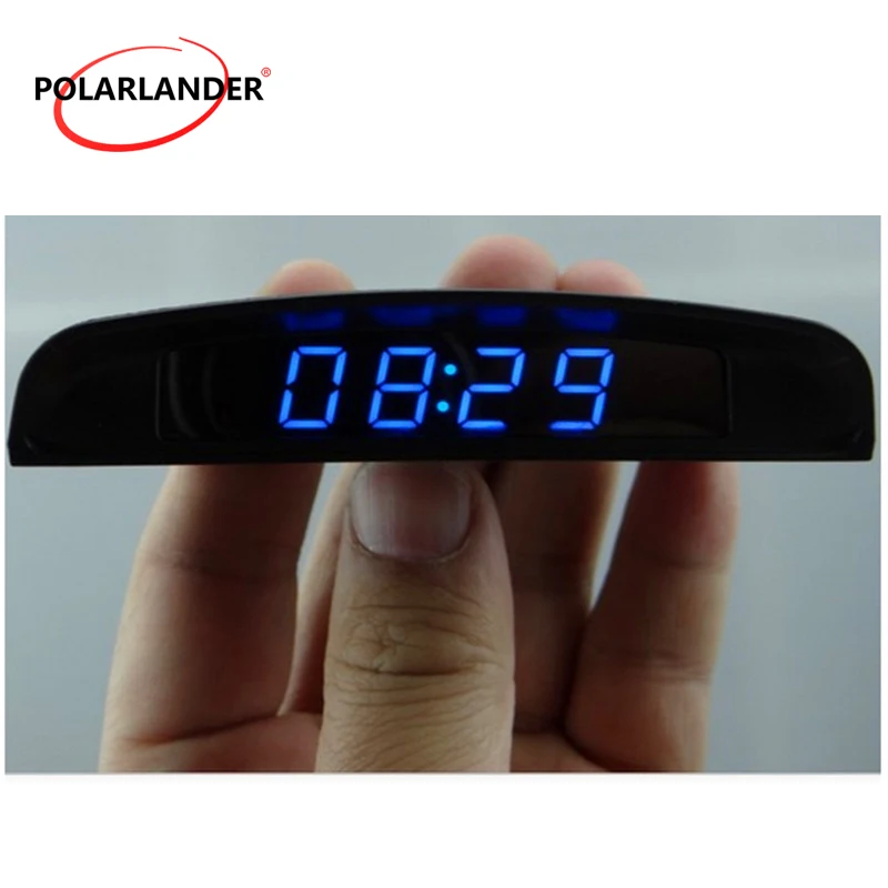 3 en 1 cuatro modos de visualización del reloj electrónico del coche medidor de temperatura Interior voltímetro coche Auto Digital LED Auto accesorios 12 V 3 en 1 cuatro modos de visualización del reloj electrónico del coche medidor de temperatura Interior voltímetro coche Auto Digital LED Auto accesorios 12 V