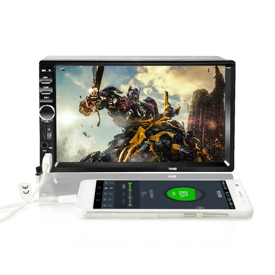 

NEW-New 7" 2 Din Touch Screen Car MP5 Player Bluetooth Stereo FM Radio USB/TF AUX In