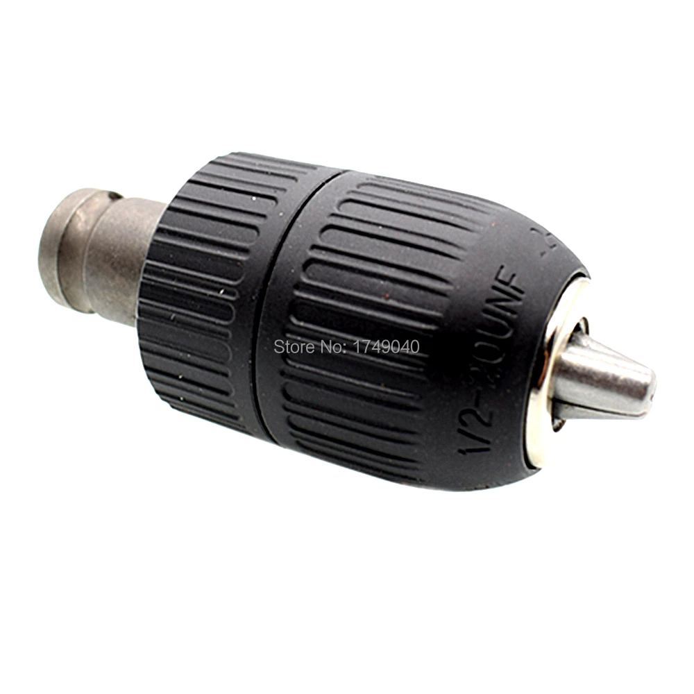 

Drill Chuck 2mm to 13mm Self Locking Keyless Drill Chuck Tool 1/2-20UNF Mount with 1/2" Square Socket Adaptor for Impact Drills