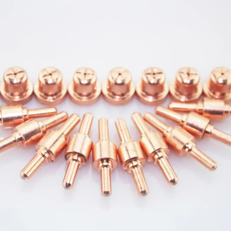 40pcs Air Plasma Cutting Cutter Consumables Extended Tip Nozzles Electrode