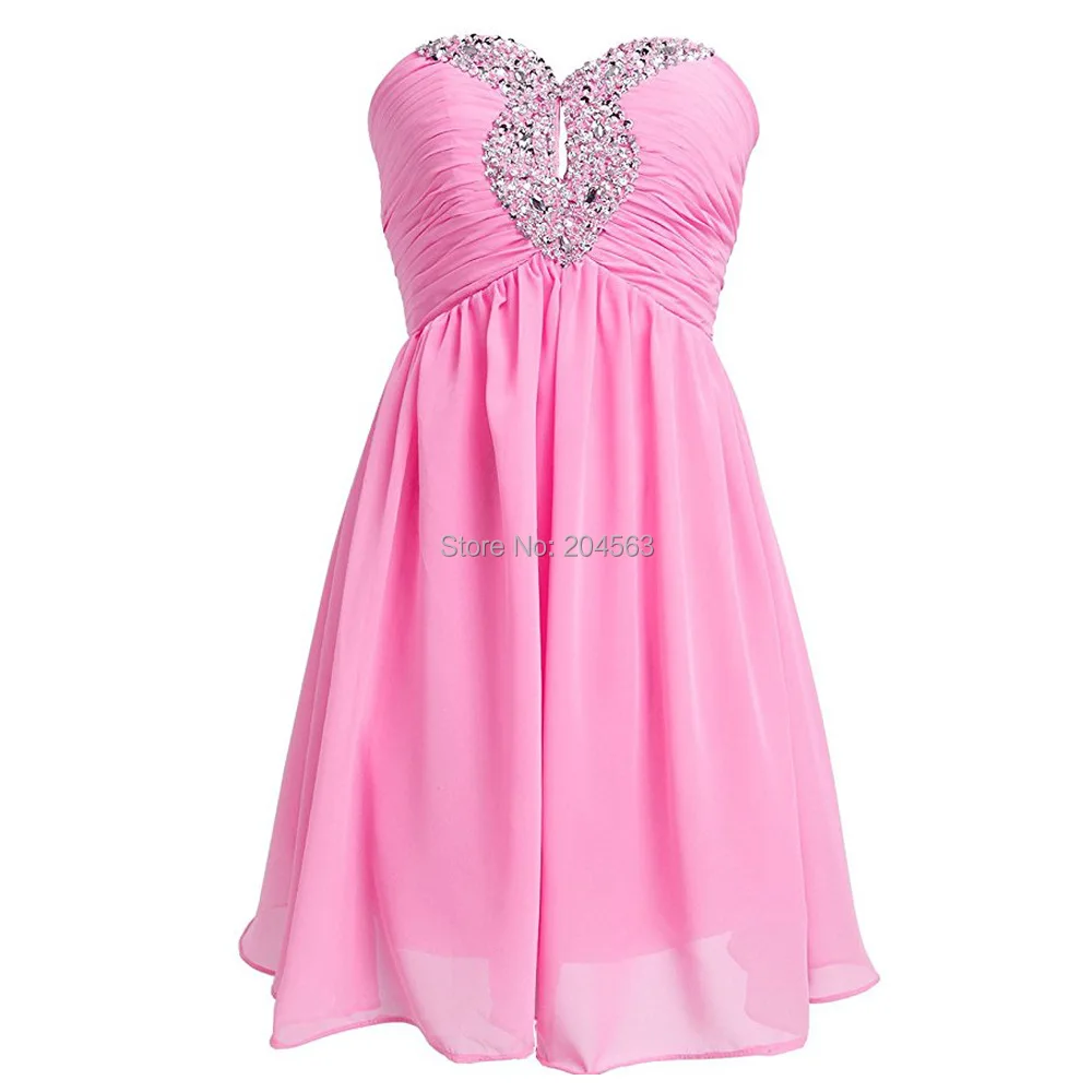 Simple Chiffon Beaded Bridesmaid Dresses for Wedding Event All size