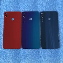 Axisinternational для 6," huawei Honor 8X стеклянная задняя крышка для батареи чехол Корпус+ рамка отпечатков пальцев+ вспышка+ стеклянный объектив