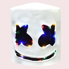 DJ Marshmello Cosplay Mask LED Illuminated headgear Masks Women Man Mask Party Bar Electronic Syllable Cosplay Accessories