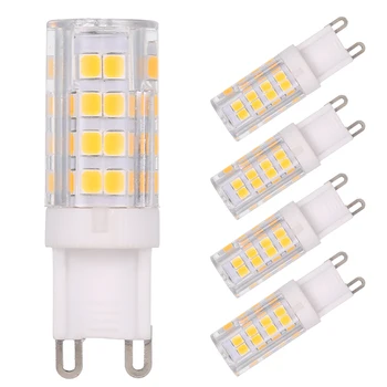 

5 Pcs G9 Base Holder Socket Warm White AC220-240V 5W LED Corn Light Bulb 400LM for Desk Lamp Cabinet Bedroom Living Room
