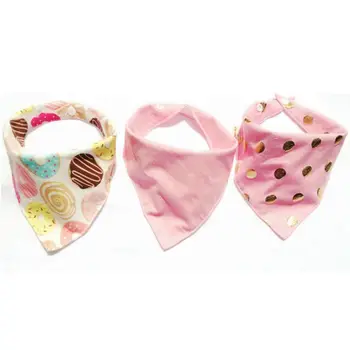 

3pcs Baby Bibs Cotton Burp Cloths Babador Bandana Fashion Waterproof Bib for Babies Boy Girls Towel Toddler Triangle Out Scarf