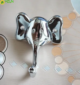 

Elephant Chrome Silver Wall Hook Curtain Tie Backs / Animal Coat Hooks Decorative Clothes Hangers Hat Hangers Kitchen Hooks