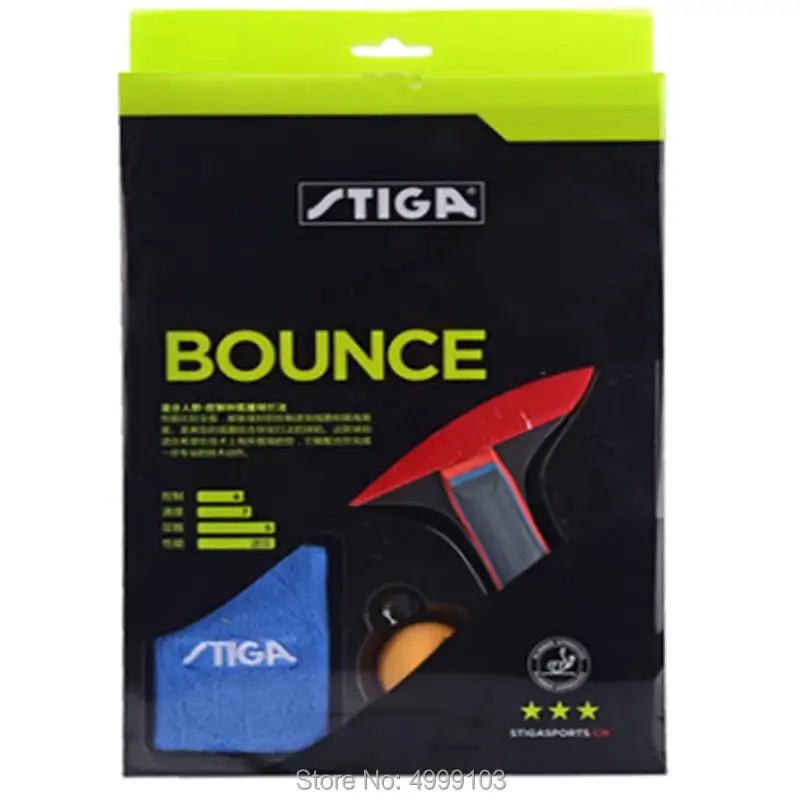 

Original stiga 3 stars finished table tennis racket bounce control and loop also fast attack with loop ping pong game