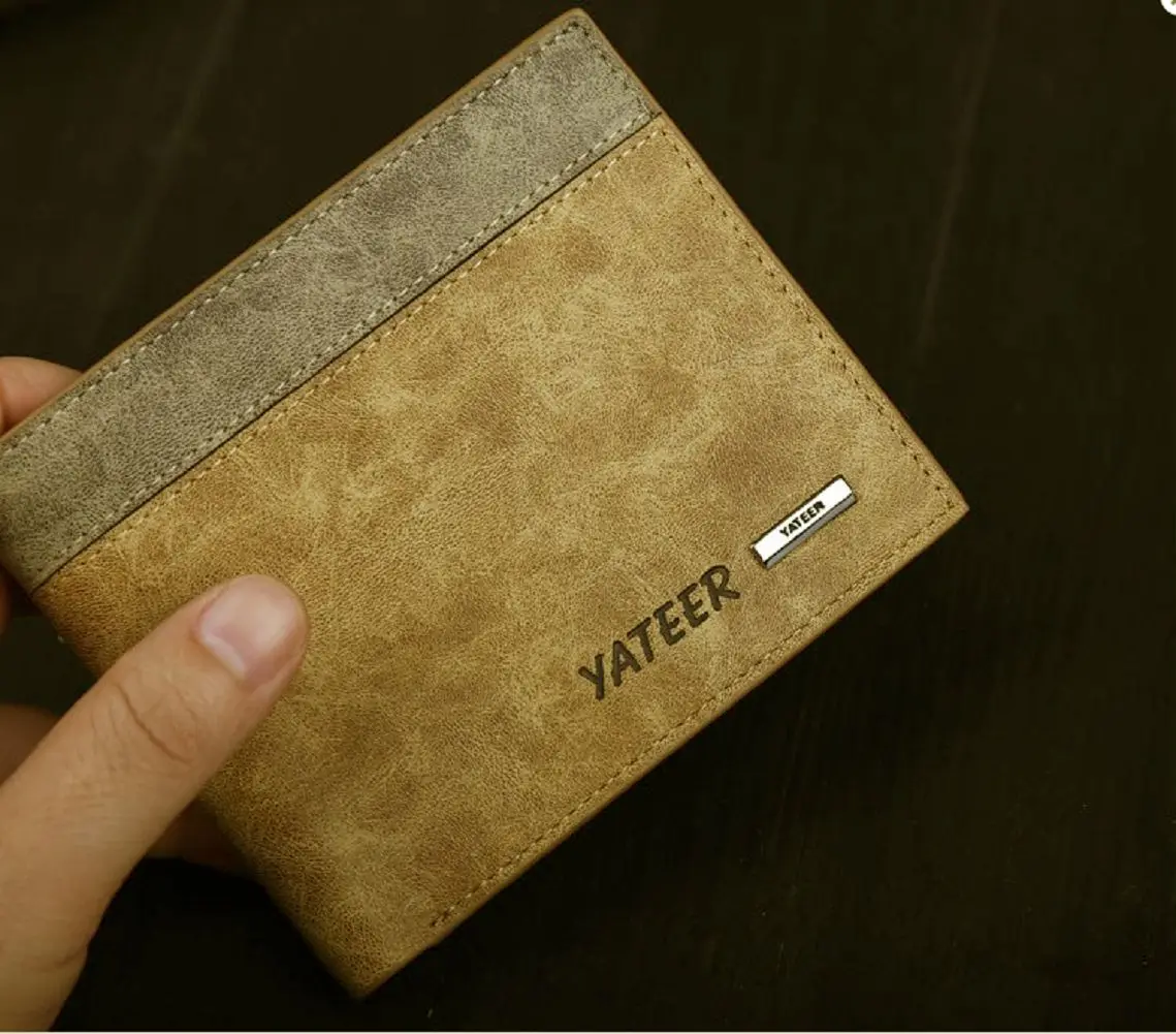 2018 New Style Hot Fashion Men's PU Leather Wallet Letter Pocket Patchwork Card Clutch Short Mini Wallets | Багаж и сумки