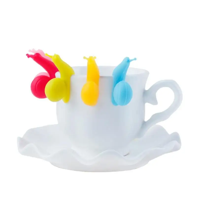 10pcs/pack Creative Cup Mug Tea Clips Hanging Tools Cute Snail Shape