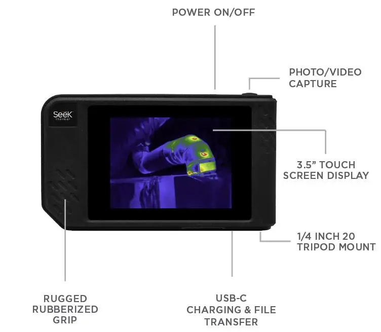Инфракрасная камера ночного видения Seek Thermal SHOT PRO разрешение 320x240 Wi Fi 9 Гц| |