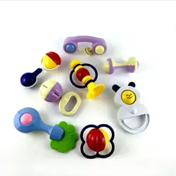 8 шт. детские погремушки игрушки Teether музыка рука качалка-кровать колокольчик новорожденных пластик развивающие 0-12 месяцев