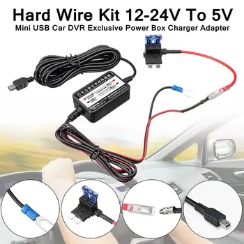 

12-24V To 5V 2.5A Car Dash Cam Charger Adapter Hard Wire Kit Mini USB For Nextbase CMA CANS Certification ABS 3.2m Length