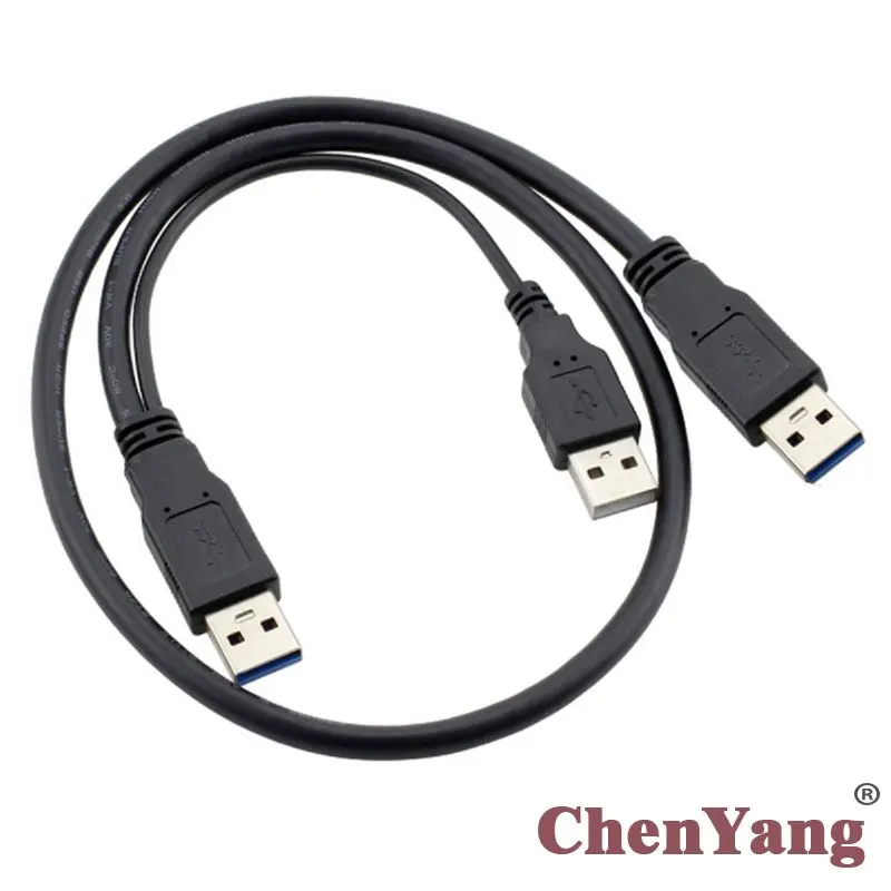 Chenyang USB 3 0 штекер двойной A кабель передачи данных с дополнительным питанием для