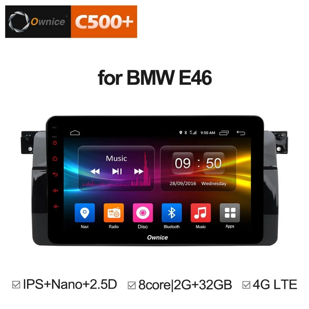 

Ownice C500+ G10 Octa Core Android 8.1 car dvd for bmw E46 M3 gps navigation canbus radio RDS 2g+32g 1024x600 obd 4G LTE carplay