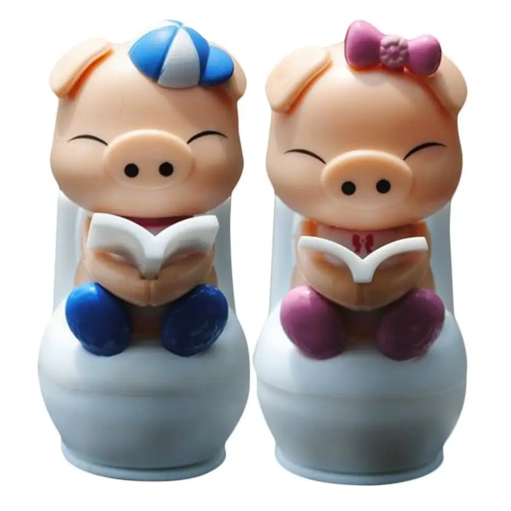 

Car Solar Decoration Creative Car Solar Decoration Toilet Pig Cartoon Doll Car Interior Home Blue Purple Wholesale Purchasing