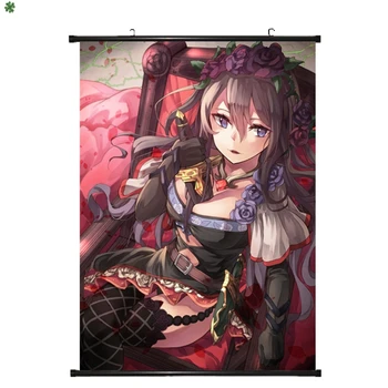 

Japanese Anime Decor Wall Scroll Poster Granblue Fantas printed cartoon canvas painting Animation Scroll Painting drop shipping