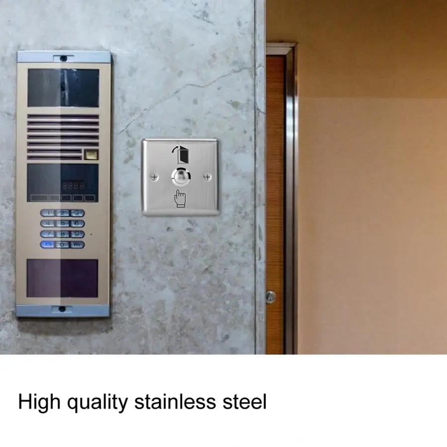 

Stainless Steel Door Switch Door Exit Access Push Button Release Button for Access Control Lock High Quality 2019 New