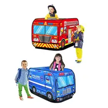 Детская Популярная Игровая палатка, игрушка, Складной Игровой домик, тканевая пожарная машина, Полицейская машина, игровой домик, автобус, детская игрушка, палатка, пожарная модель