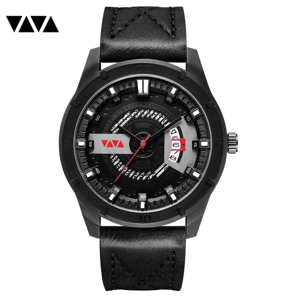 VA VA VOOM Quartz Watches Men Luxury Simple Sport PU Leather Band Man Watches Water Resistant Digital Earthquake Resistance VA VA VOOM Quartz Watches Men Luxury Simple Sport PU Leather Band Man Watches Water Resistant Digital Earthquake Resistance