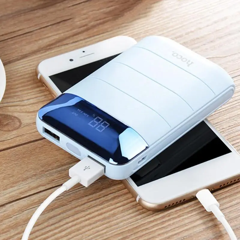 Беспроводное зарядное устройство HOCO B29 10000 мАч Power Bank цифровой дисплей 2A быстрой