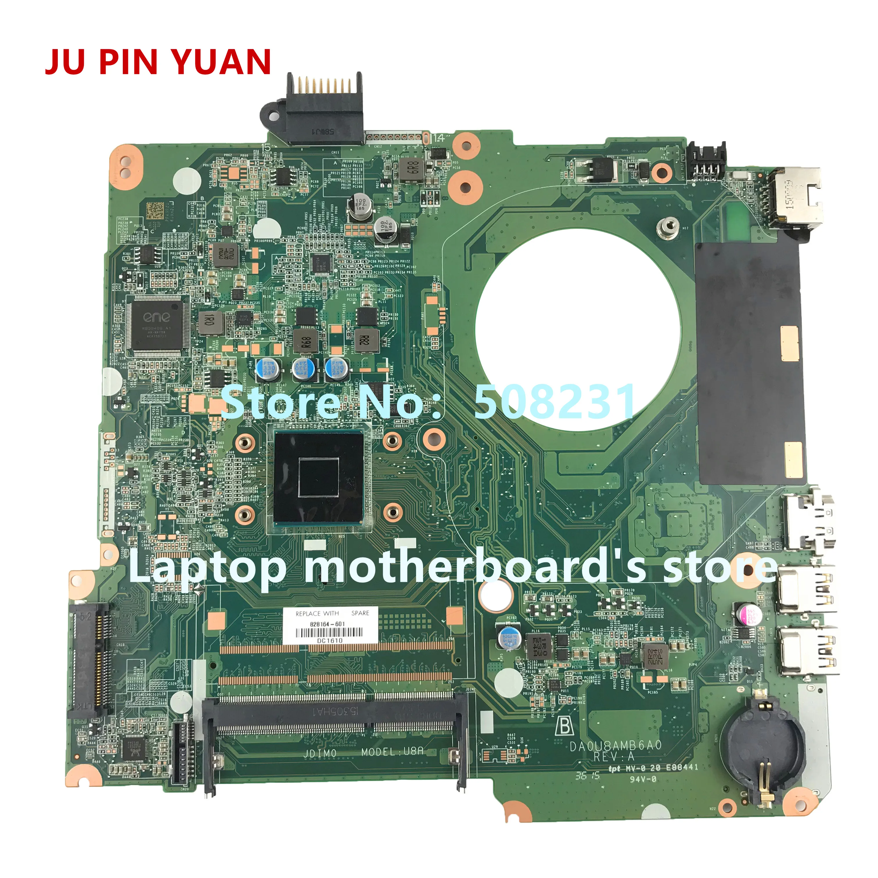 HAOSHIDENG 828164 601 001 DA0U8AMB6A0 плата для hp Pavilion 15 F F289NR Материнская ноутбука CelN2840 полностью