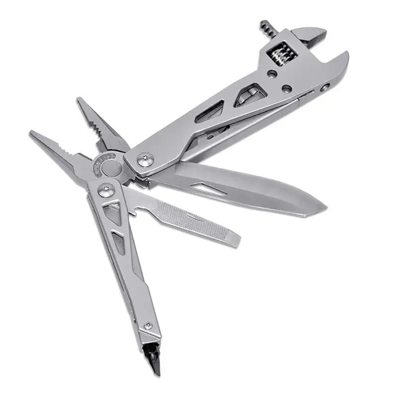 

Portable Outdoor Cutter With Extension - Screwdriver Bit Pliers Wrench 10 In 1 Multi-tool Folding Combination Wrench Pliers