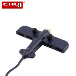 CHYI USB концентратор 4 порта плоская форма высокая скорость USB 2,0 концентратор Splitter портативный мульти концентратор адаптер для компьютера