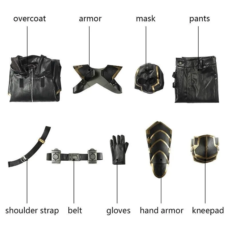 Avengers Endgame Marvel Costume Cosplay Adult Hawkeye Clint Barton Hoodie Jacket Halloween Christmas Carnival Party Full Set