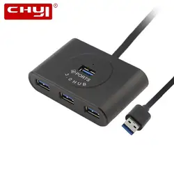 USB chyi концентратор 3,0 4 порта USB разветвитель адаптер с микро USB порт питания для Macbook компьютер ноутбук ПК Аксессуары концентратор USB 3,0