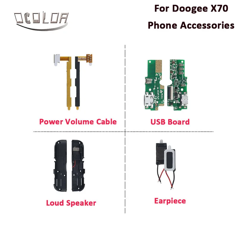 Ocolor Для Doogee X70 USB плата для зарядки наушник громкий динамик новый телефон мощность