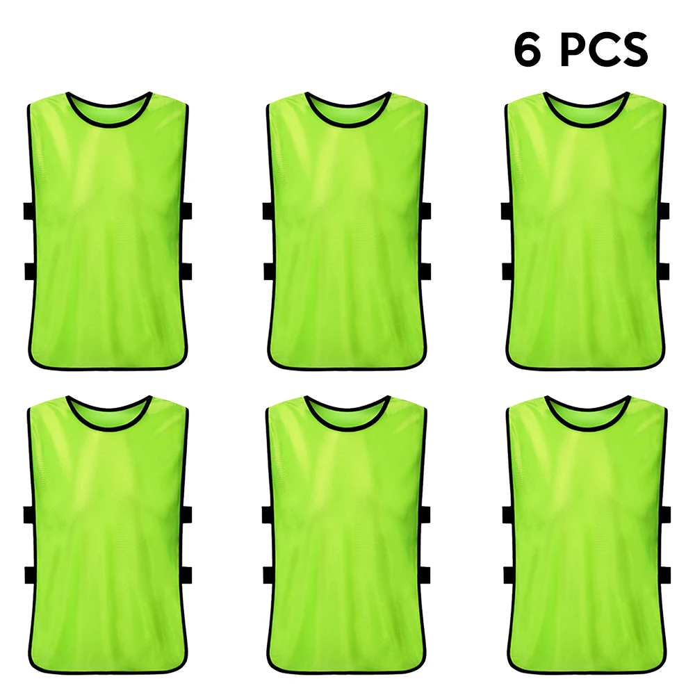 

6 PCS Quick Drying Football Jerseys Sports Children Vests Kid's Soccer Vest Pinnies Youth Team Training Practice Sports Vest