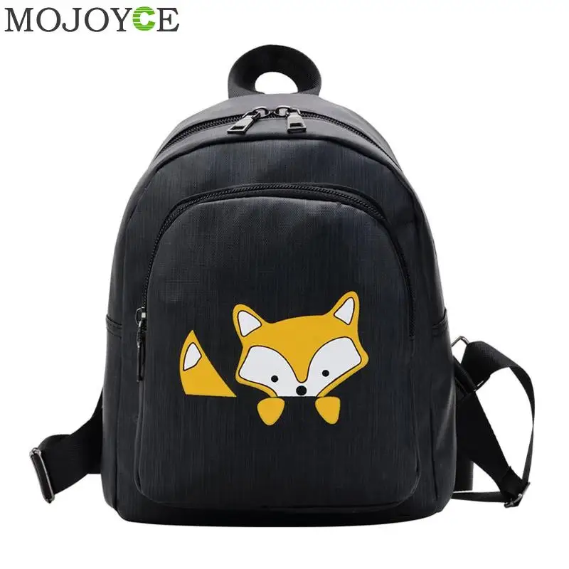 

Cute Cartoon Fox Print Backpack Girl Schoolbag for Teenage Women Travel Small Backpacks Book Bags Mochila Feminina