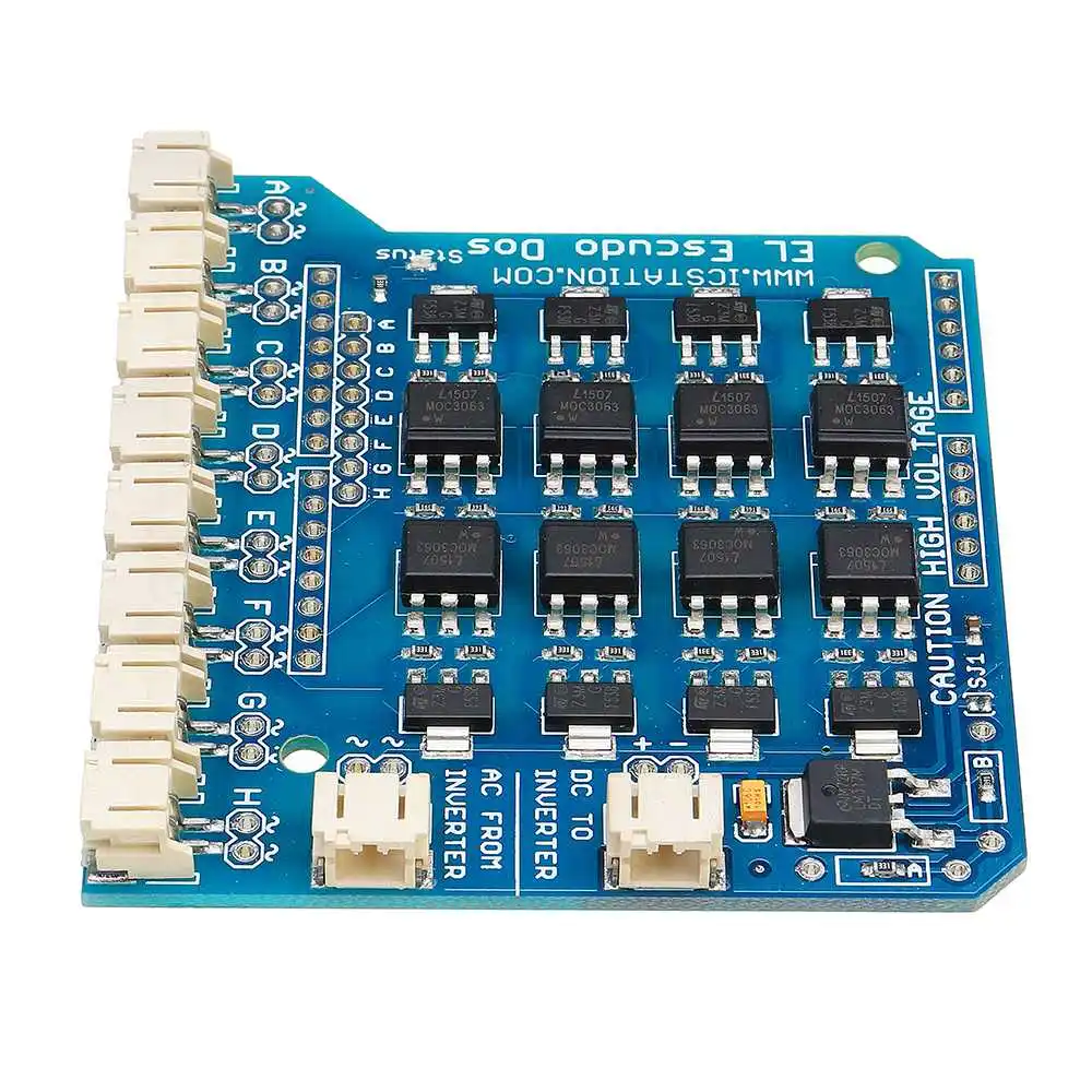 

Stackable EL Expansion Board Cold Light Driver Board Compatible For Arduino