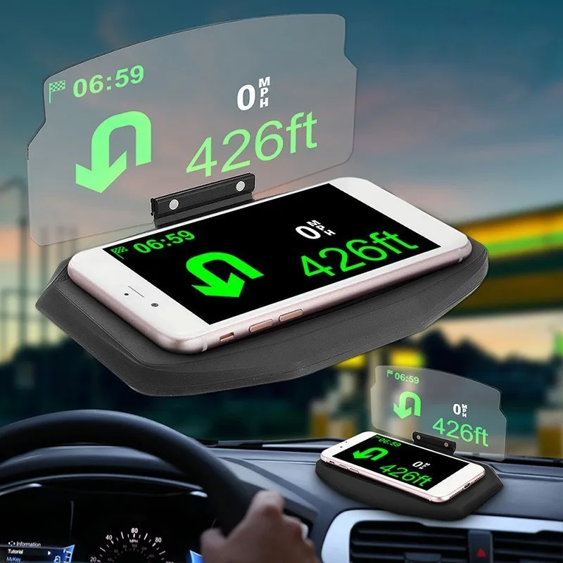 SPEEDWOW Universal HUD Head Up Display Windschutzscheibe Projektor Handy Halter 65 Zoll Für iPhone